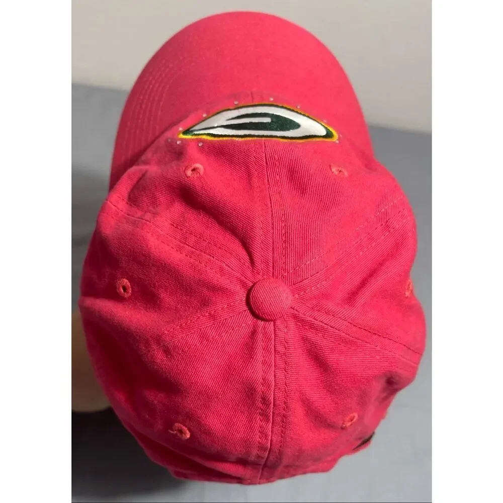Green Bay Packers Pink and Red Womens NFL Hat Football Reebok Casual Lot of 2